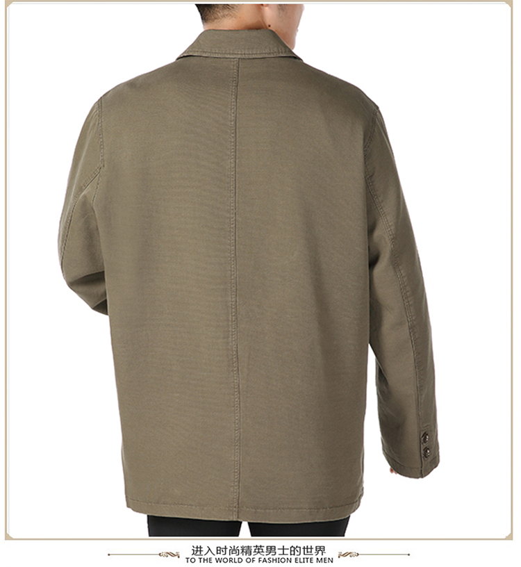 Mùa xuân trung niên và mùa thu nam mới giản dị cộng với áo khoác phân bón XL áo khoác cotton trung niên áo khoác nam dù