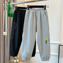 Boy pants spring autumn style 2024 new childrens clothing sweatpants CUHK childrens sports pants boys spring casual long pants