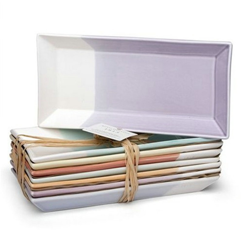 Royal Doulton 1815 Export Tableware Set, Eight Colors, Includes Rectangular Plate, Bread Plate, Creative Design