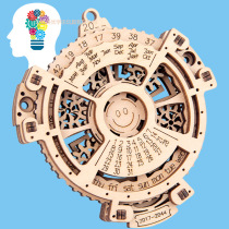 3D wooden solid jigsaw puzzle precision perpetual calendar wooden assembly model diy hand made mechanical transmission model