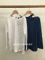 South Korea imported East Gate spot 2021 autumn MAIX STYLE personality side Slender cotton T-shirt 09X