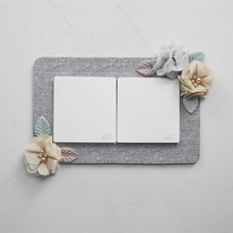 Modern minimalist European-style switch patch wall applique floral floral switch sleeve Anti-dirty protective sheath free of sticking