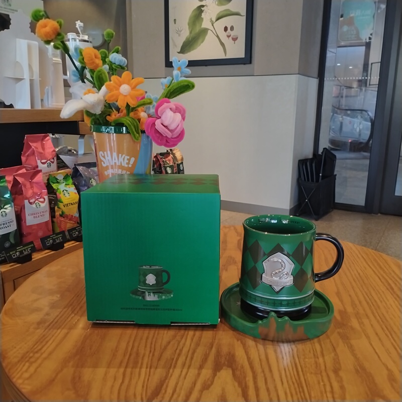 Harry Potter Series Slytherin House Nameplate Thermochromic Mug with Saucer 365ml