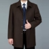 Mùa thu và mùa đông mới áo khoác nam trung niên áo len nam dài phần len áo khoác kích thước lớn cha jacket nam Áo len
