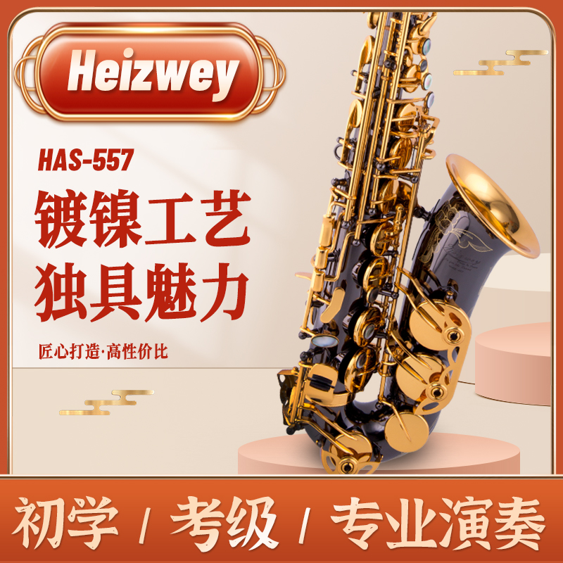 Saxophone Musical Instruments Beginners Adult Drop in E-tone Acoustic Sax Wind Assay for Playing Black Nickel