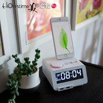 Homtime C12pro smart audio alarm clock Apple phone charging base radio hotel with the same