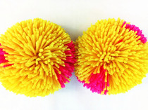 Colorful flower stick flower head old Beijing flower stick sports supplies middle-aged and elderly children students wool fitness flower stick