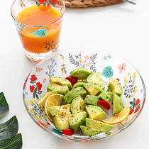 Seems to have opened a garden Anna flower fruit glass tray small dish cold dish dishes to stock up. 