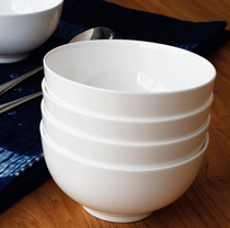 (Joy JOY Live Notes) Jingmei Pure White Minimalist Bowl Bone China Porcelain Australia Bowl Ceramic Noodles Soup Bowl Rice Bowl Rice Bowl Rice Bowl