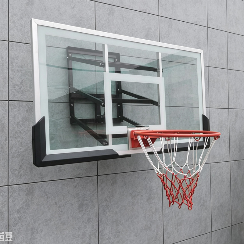 Wall-Mounted Basketball Shooting Frame, Adjustable Basketball Stand for Adults and Children, Home Wall-Mounted Adjustable Basketball Hoop Shooting Frame