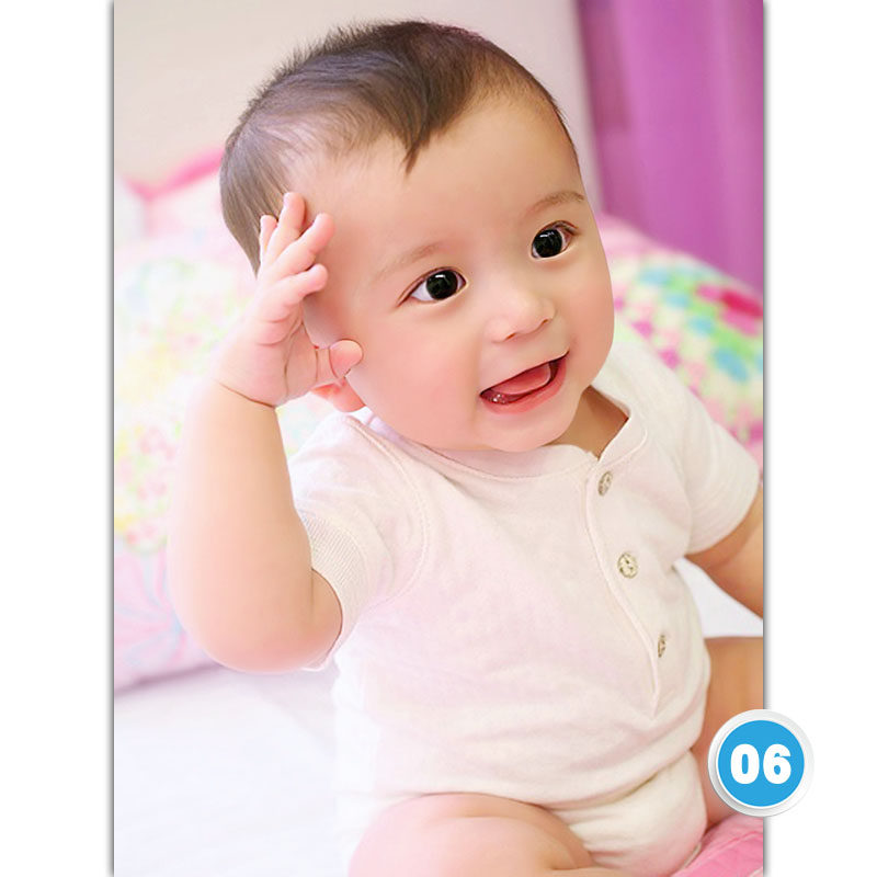 No 6 baby wall painting prenatal education poster Cute male and female baby pictures Wedding room wall sticker painting baby doll painting