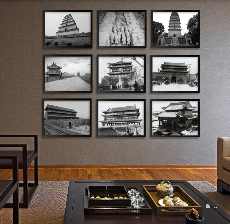 Old Xi'An Photo Wall Restaurant Hotel Decorative Painting Black and White Photo Restaurant Painting Retro Nostalgic Photo Wall Hanging Painting Old Xi'An Photo Wall Restaurant Hotel Decorative Painting Black and White Photo Restaurant Painting Retro Nostalgic Photo Wall Hanging Painting