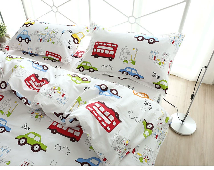 Phim hoạt hình trẻ em xe bông chăn đơn 1,2 / 1,5 m mẫu giáo nam bé đôi chăn bông - Quilt Covers