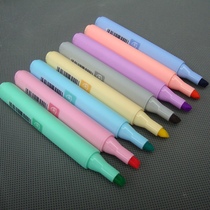 Macaron color highlighter hand account student Mark pen light color set eye protection key marker pen triangle Rod