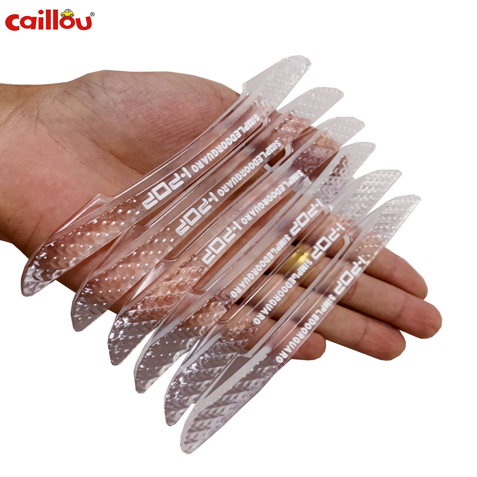 Invisible transparent anti-collision strip for car door