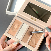 Repair plate four-color shadow highlight concealer integrated disc nose shadow powder silhouette dual-purpose matte face hairline women
