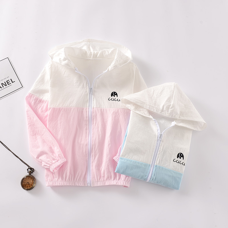 Trẻ em của quần áo chống nắng cotton áo khoác mùa hè boy quần áo chống nắng ánh sáng và thoáng khí cô gái bé quần áo da điều hòa không khí dịch vụ