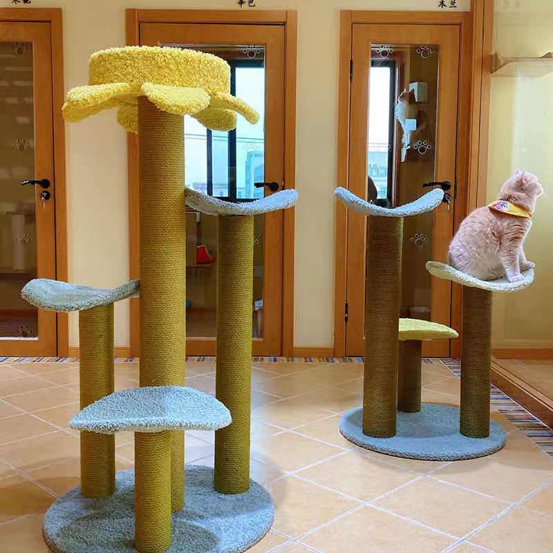 Sunflower Doodle Leaves High Face Value Cat Litter catwalk Grinding Jaws Climbing the Sword Hemp multi-cat Villa Cat Climbing rack