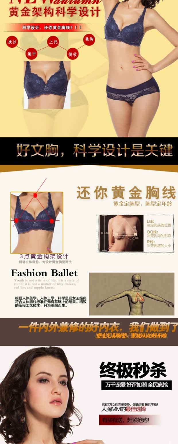 Đầm ren mỏng kích thước lớn áo ngực sâu V quây quần thoải mái hai hàng áo ngực MM to béo C cup nữ đồ lót hè quần lót phụ nữ