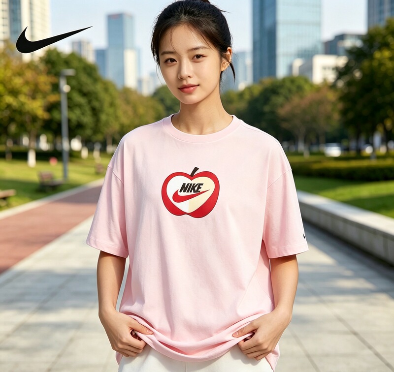 Nike Women's Round Neck Summer Knitted Loose Breathable Sports Casual Short Sleeve T-Shirt Ib5577-663 Nike Women's Round Neck Summer Knitted Loose Breathable Sports Casual Short Sleeve T-Shirt Ib5577-663