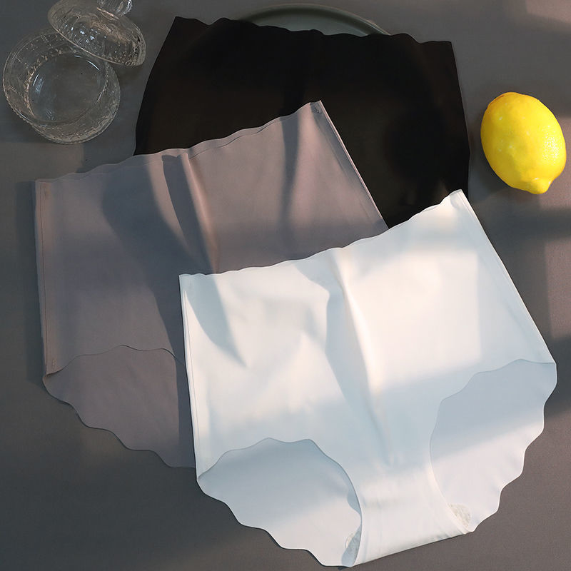 70-180 kg seamless high-waisted ice silk underwear, fat mm, breathable, tummy control, plus size, fat, stretchy, briefs 