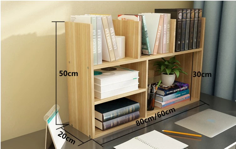 Lưu trữ phân loại khung gỗ dọc giá lưu trữ giá rẻ sáng tạo 80cm để bàn kệ sách hiển thị tách lớp