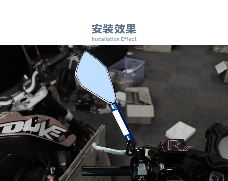 Gương xe máy điện chính hãng sửa đổi gương chiếu hậu CNC chính hãng Yamaha xe thể thao Gương nhôm hợp kim ngược gương gương xe máy nhỏ tròn