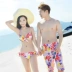 Phiên bản Hàn Quốc của bộ bikini mới của phụ nữ với bộ đồ ba mảnh thời trang lãng mạn của cặp đôi người mẫu bơi quần đi biển 	đồ đôi đi biển màu xanh Vài đồ bơi