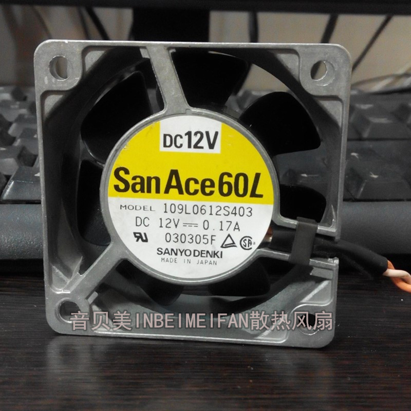 Japanese original Sanyo SANYO 109L0612S403 6025 12V 12V 0 17A aluminum frame long life fan