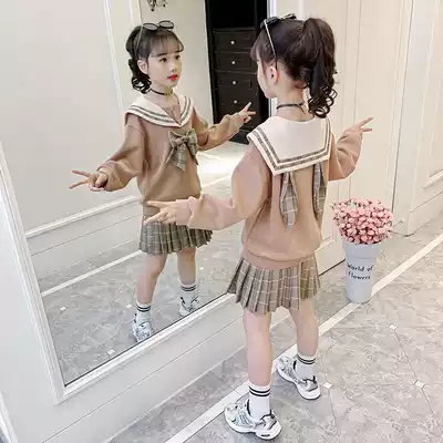 Girls spring fashion suit 2021 new Western style big boy 13 fashion princess skirt 10 girls 12 clothes skirt
