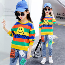 Girls  autumn suit Autumn Western style 12 middle and large childrens clothes 10-year-old primary school girl summer childrens clothes