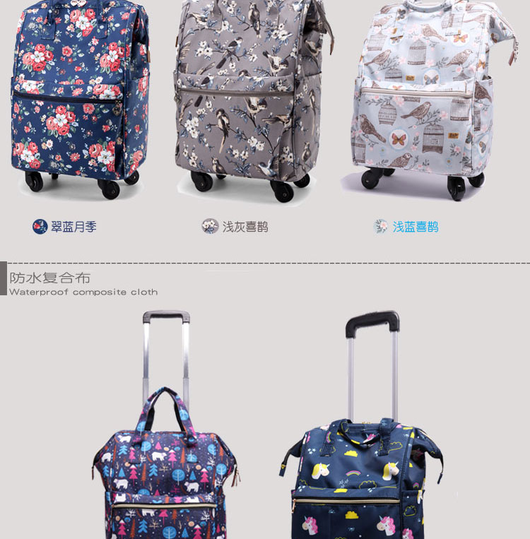 Túi đẩy nữ nhẹ lên máy bay du lịch xách tay túi hành lý trở lại có thể tháo rời túi đeo vai shop bán túi du lịch