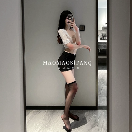 Нижнее белье, униформа, комплект, сексуальная пижама, с акцентом на бедрах