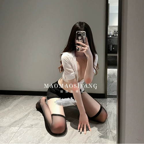 Нижнее белье, униформа, комплект, сексуальная пижама, с акцентом на бедрах