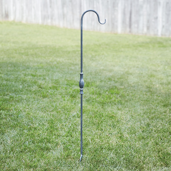 Kaisenya Iron Art Floor Flower Stand with Hooks and Hanging Rods for Flower Pots and Climbing Plants 22X4.5X148