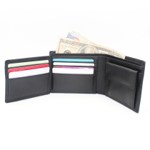 New fashion leather RFID degaussing shield anti-theft wallet anti-radiation carbon fiber business mens short wallet