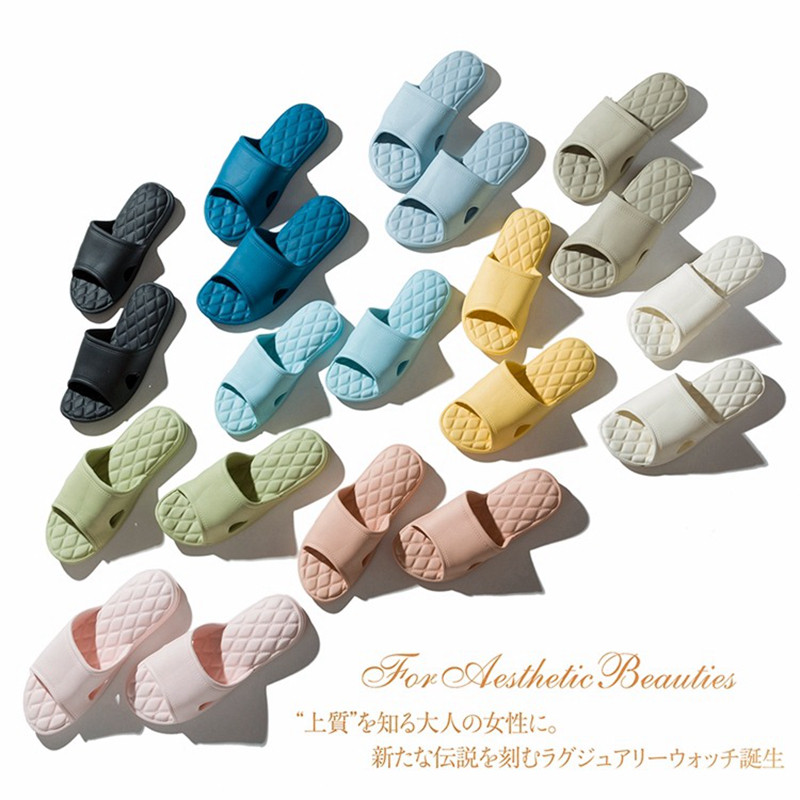 Soft silence Japanese Environmentally sound thick soles Silver ion antibacterial home slippers Xiate (two pairs)