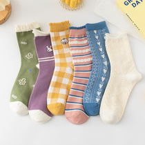 Girls cute cotton Korean version of the cylinder Sox 2111