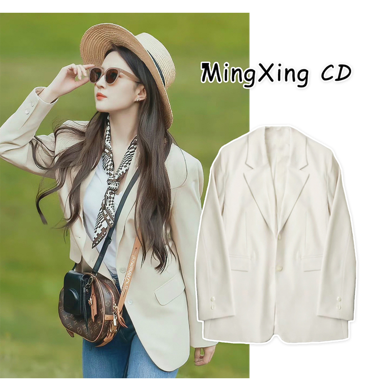 Liu Yifei Style Blazer for Women 2026 Celebrity Spring Yunnan Travel Petite High-End Casual Suit
