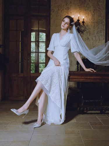 Французские высокие каблуки, свадебные туфли, туфли на шпильке, туфли с бантиками, китайский День святого Валентина.