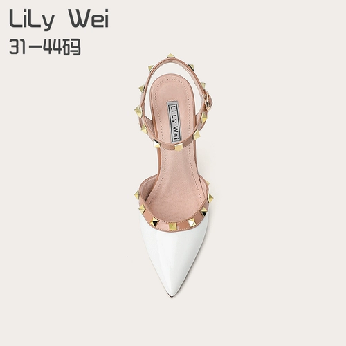 Lily Wei Сандалии небольшого размера самка 313233 Высокие каблуки весна и летняя женская обувь Baotou