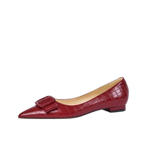 Lily Wei fashion red high heels 2024 new flat bottom pointed toe 44 large size womens shoes 41 to 43 wedding shoes