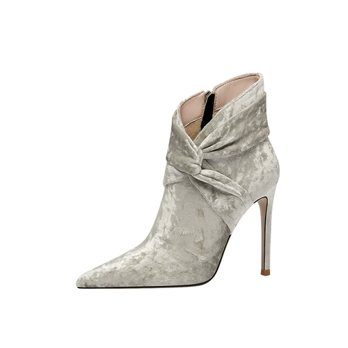 Lily Wei Универсальные элегантные демисезонные высокие короткие сапоги