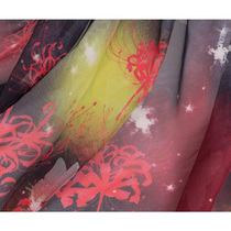 Spring and summer 30D tencils chiffon soft fabric sub-shore flower ancient style Hanfu Chinese style positioning printing fabric