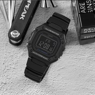 Casio casio small square watch sports waterproof multifunctional student watch w-218h-1b