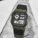 Casio watch men's canvas steel strap waterproof luminous retro small square model AE-1200WHB-3B