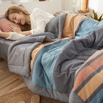 Pure cotton summer cool quilted by air conditioning by summer four sets full cotton machine washable washable spring autumn summer thin summer quilt