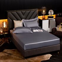 High end 100s All cotton bed Ogasawara single piece of pure cotton Three sets of goon satin sheet Quilt Cover Pure Color Full Bag Covered with cover