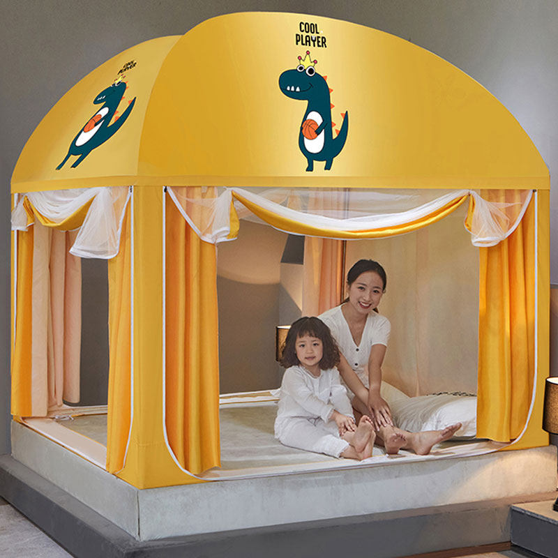 Mongolian Packs Mosquito Nets Home-Free Bedrooms Anti-Fall Children Baby Folding Encryption Shading and dust convenient to tear down