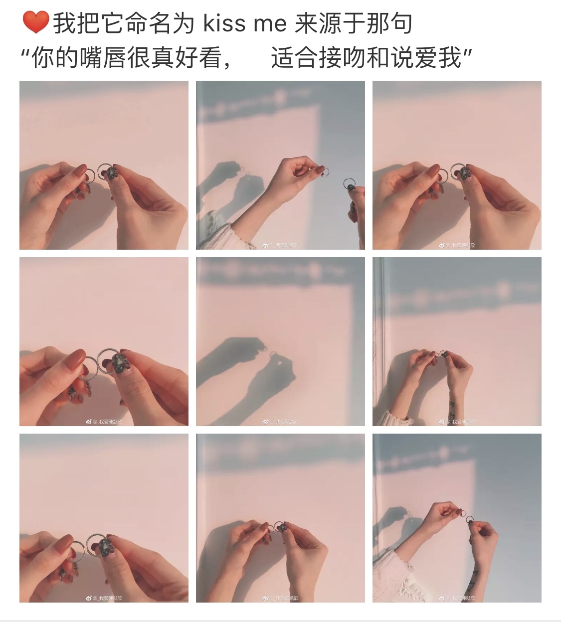 Micas tự chế độc quyền Kiss KISS ME Cặp đôi Nhẫn Titan Thép Sáng tạo Nhẫn nữ Quà tặng ngày Valentine nhẫn hột xoàn